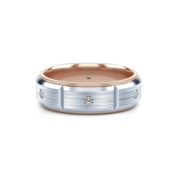 Verragio 7mm Matte Finish Diamond Band VWD-7912