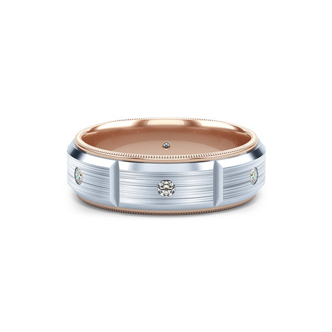 Verragio 7mm Matte Finish Diamond Band VWD-7912