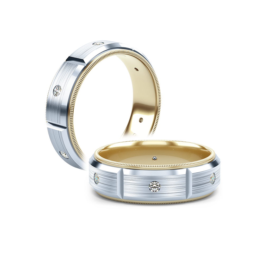 Verragio 7mm Matte Finish Diamond Band VWD-7912