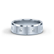 Verragio 7mm Modern Geometric Matte Finish Diamond Band VWD-7913