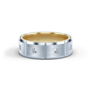 Verragio 7mm Modern Geometric Matte Finish Diamond Band VWD-7913