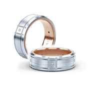 Verragio 8mm Matte Finish Princess Diamond Band VWD-8905
