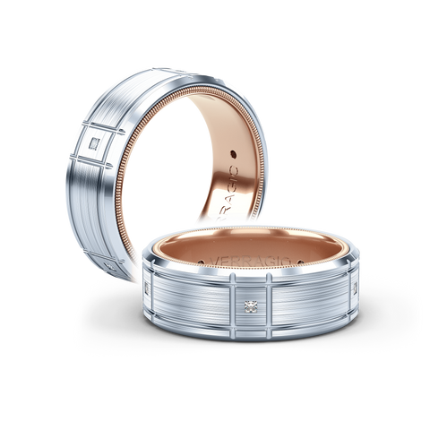 Verragio 8mm Matte Finish Princess Diamond Band VWD-8905