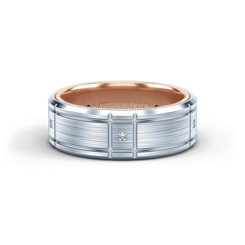 Verragio 8mm Matte Finish Princess Diamond Band VWD-8905