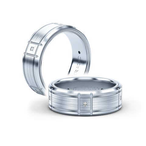 Verragio 8mm Matte Finish Princess Diamond Band VWD-8905