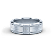 Verragio 8mm Matte Finish Princess Diamond Band VWD-8905