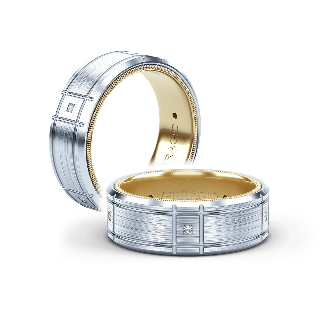 Verragio 8mm Matte Finish Princess Diamond Band VWD-8905