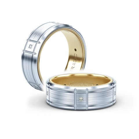 Verragio 8mm Matte Finish Princess Diamond Band VWD-8905