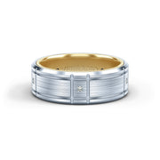 Verragio 8mm Matte Finish Princess Diamond Band VWD-8905