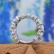 11 Stone Oval Cut Diamond 3/4 Way Eternity Ring (4.40 Ctw.)