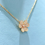 Flower Diamond Pave Necklace