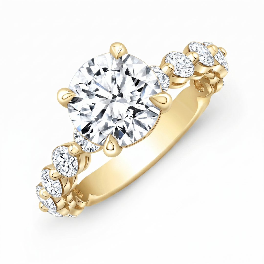 2.20 Ctw Round Cut Engagement Ring Single Prong Setting F,VS1 GIA Certified