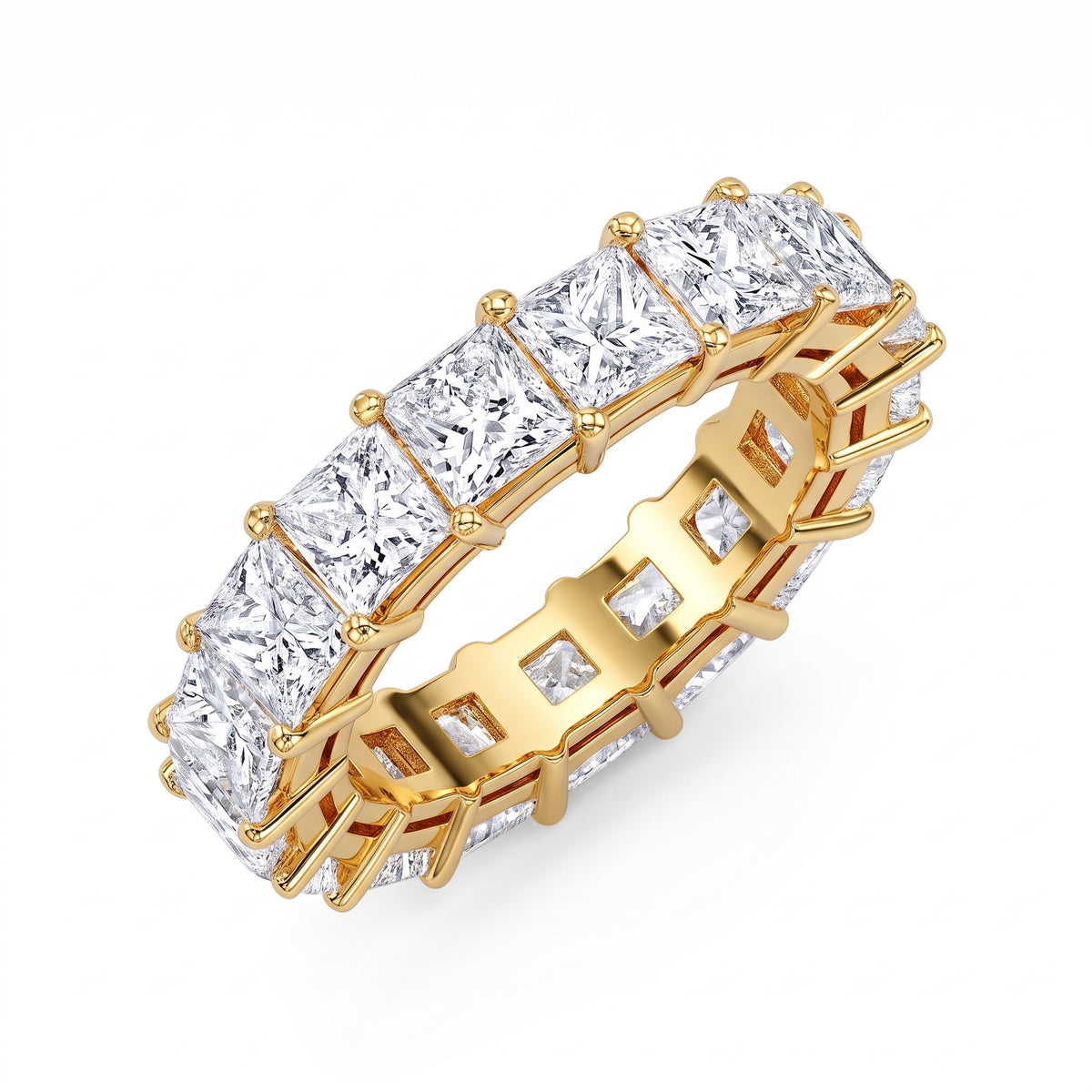 4 ctw princess cut eternity band