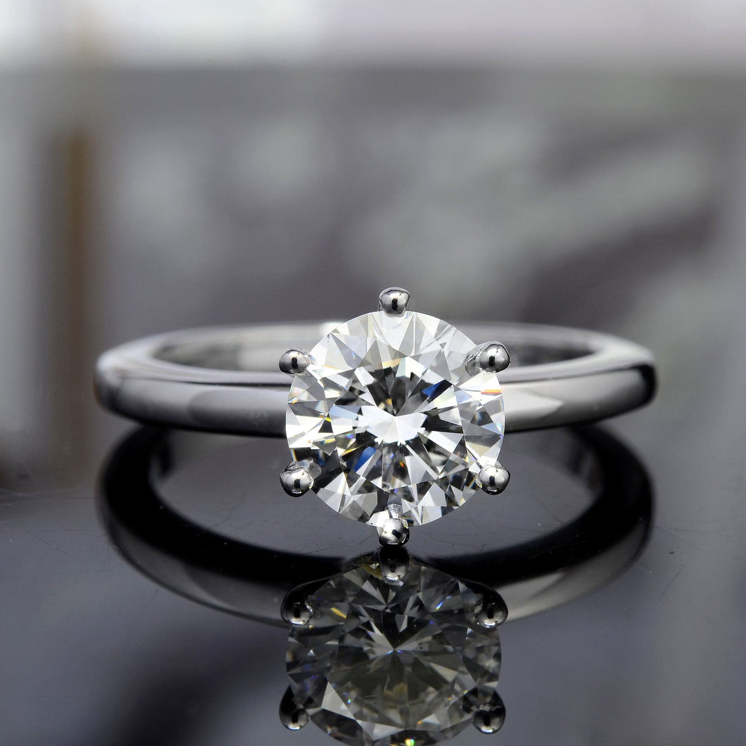Platinum 1.20 Ct. Classic 6 prong Solitaire Ring F Color VS1 GIA Certified