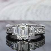 Emerald Cut Diamond Engagement Ring front view