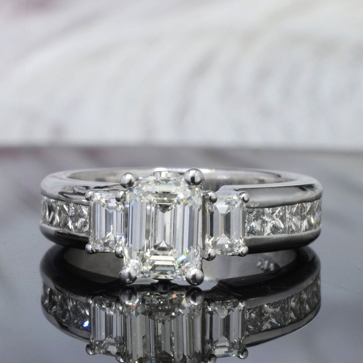 Emerald cut engagement ring 