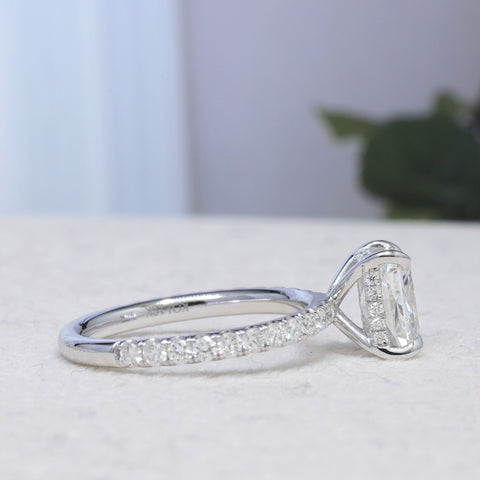 4.00 Ct. Radiant Cut Engagement Ring Set H Color VVS2 GIA Certified