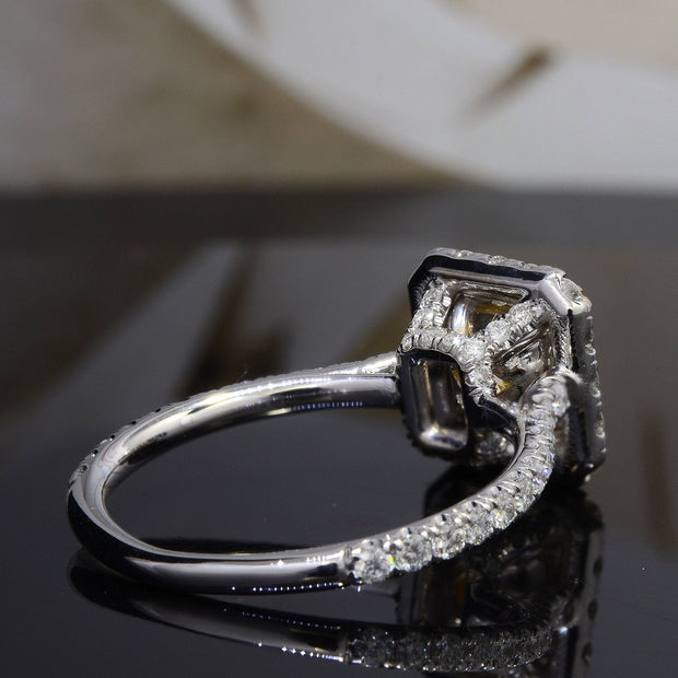 1.90 Ct. Halo Fancy Yellow Radiant Cut Canary Diamond Ring VS1 GIA Certified