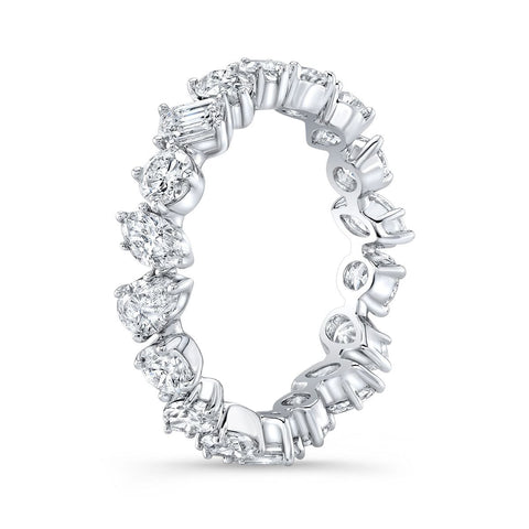 Multi Shape Diamond Eternity Band Profile View