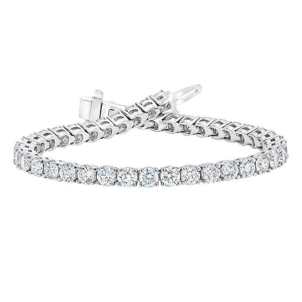 white gold Diamond Tennis Bracelet in a plain white background