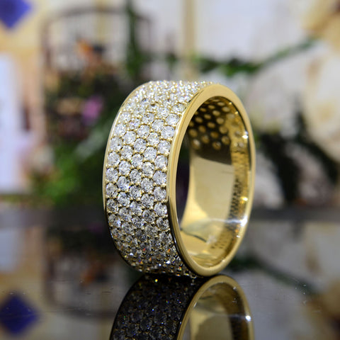 Men's Diamond Ring Yellow Gold