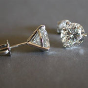 1.40 Ct. Round Cut Martini Diamond Stud Earrings E Color VS1 GIA Certified 3X
