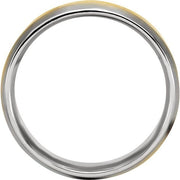 14K Gold Beveled-Edge Band 8mm Width