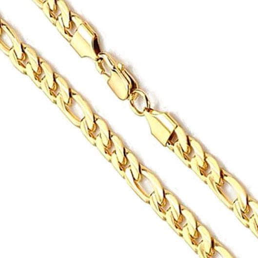 14K Yellow Gold Figaro Chain 11mm