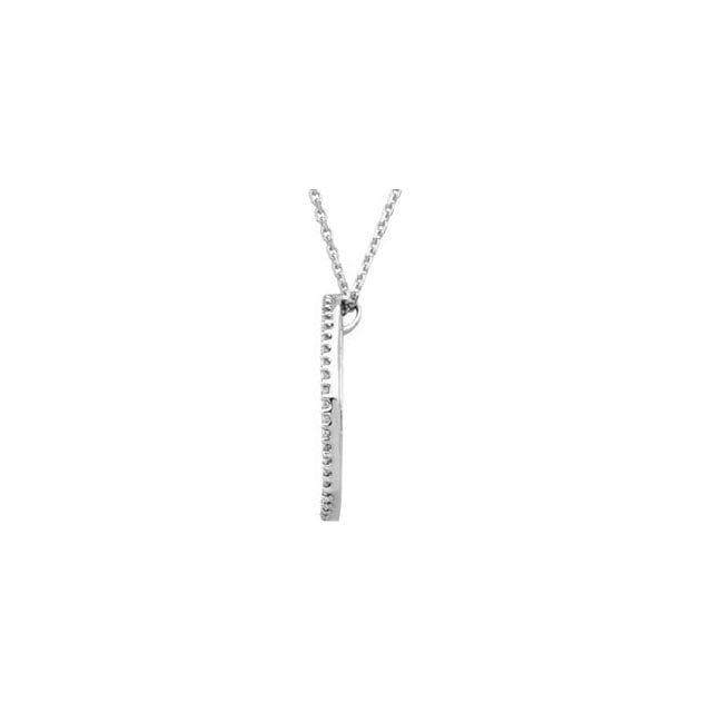 Hanging diamond crescent moon necklace