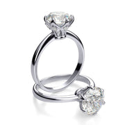 1.35 Ct. Round Cut Diamond Crown Style Engagement Ring H, VVS1 GIA