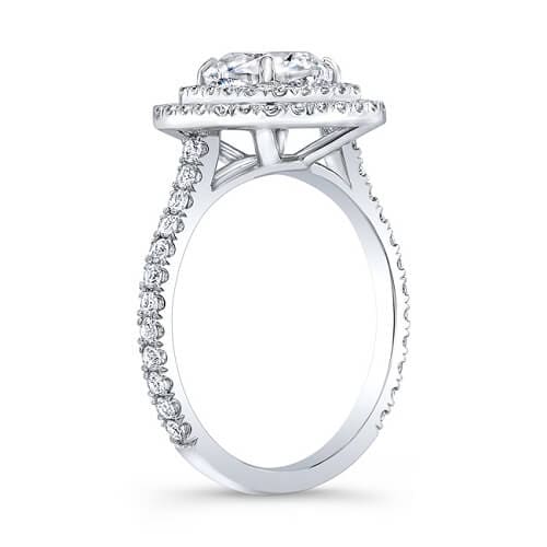 Cushion Cut Double Halo Engagement Ring 