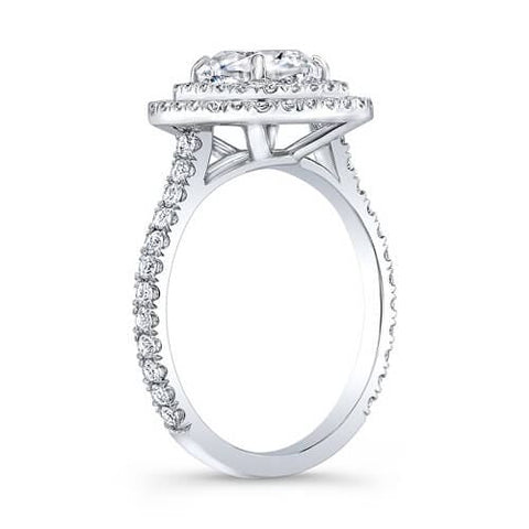 Cushion Cut Double Halo Diamond Engagement Ring