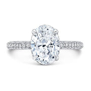 Hidden Halo Oval Engagement Ring