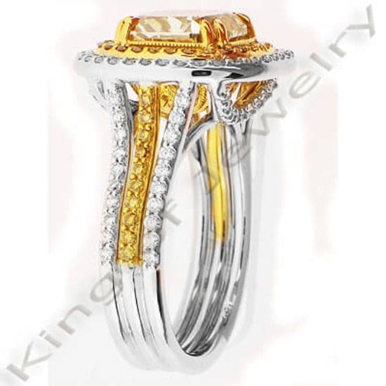Canary fancy yellow diamond engagement ring