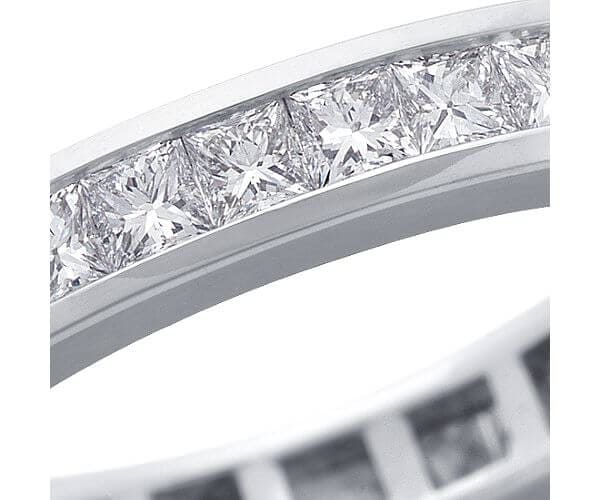 Princess channel diamond eternity ring | channel set eternity rings