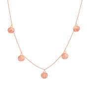 14k rose gold sea shell chain necklace