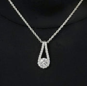 Diamond Drop Pendant with Chain