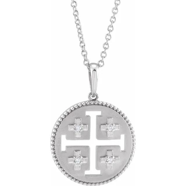 14k jerusalem diamond necklace