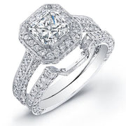 3.22 Princess Cut Diamond Engagement Set (GIA certified)