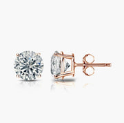 4.00 Ctw. Round Cut Diamond Stud Earrings J Color VS2 GIA Certified 3X