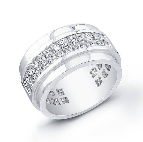 1.72 Ct. Princess Cut Diamond Invisible Wedding Ring