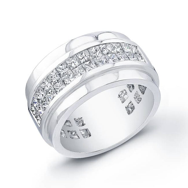 1.72 Ct. Princess Cut Diamond Invisible Wedding Ring