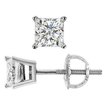 Princess Cut Diamond Stud Earrings | Diamond Earrings Anniversary