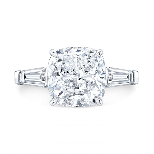 1.50 Ct. Cushion Cut 3 Stone Diamond Ring E Color VS1 GIA Certified