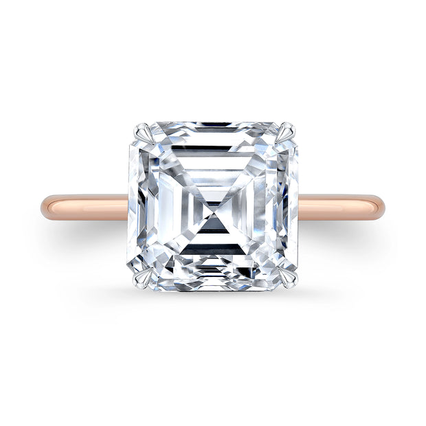 1.20 Ct. Asscher Cut Diamond Engagement Ring Set G Color VS1 GIA Certified