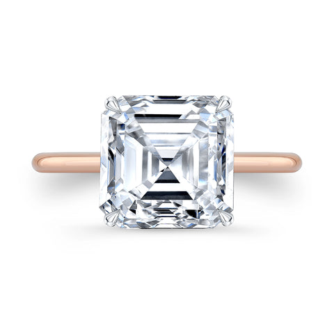 1.50 Ct. Asscher Cut Diamond Ring Set G Color VS1 GIA Certified