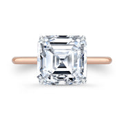 1.20 Ct. Asscher Cut Solitaire Ring Set H Color VS1 GIA Certified