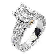 3.89 Ct. Emerald Cut Diamond Engagement Ring I, VS2 (GIA Certified)