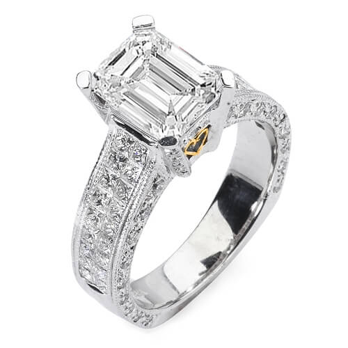 3.89 Ct. Emerald Cut Diamond Engagement Ring I, VS2 (GIA Certified)