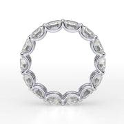 Cushion Cut Eternity Band Profile View